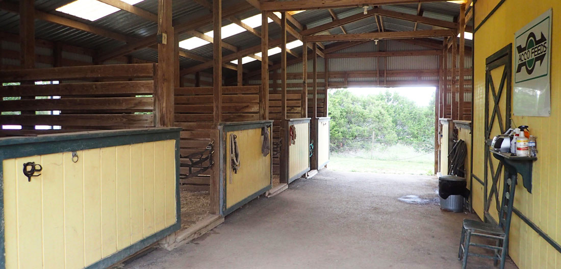 aisle of barn