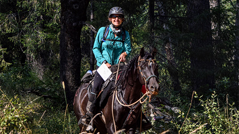 Melanie Martin riding her horse