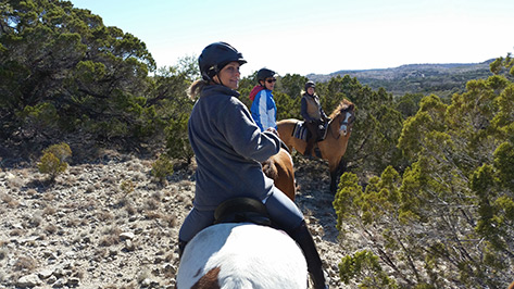 trailriding at Pedernales state park