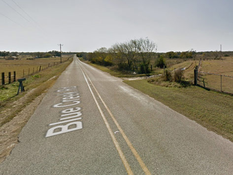 road entrance to SK Trailers off Blue Creek Road